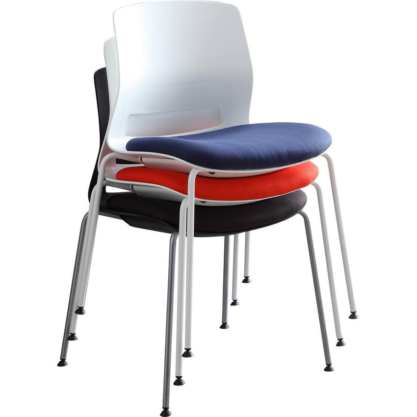 Lorell Arctic Series Stack Chairs with Ergonomic Back and Cushioned Seat Set of 2 Up to 19"H (LLR - LLR42948) - SchoolOutlet