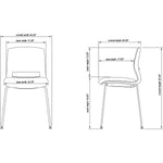 Lorell Arctic Series Stack Chairs with Ergonomic Back and Cushioned Seat Set of 2 Up to 19