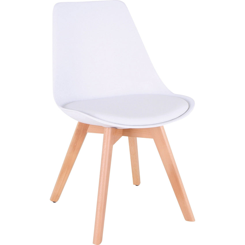 Lorell Curved Modern Shell Guest Chair Four - Legged Wood Base (LLR - LLR42956) - SchoolOutlet