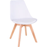 Lorell Curved Modern Shell Guest Chair Four - Legged Wood Base (LLR - LLR42956) - SchoolOutlet
