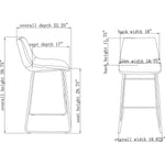 Lorell Sled Guest Stools with Bonded Leather Upholstery and Sled Base Set of 2 28.75 H (LLR - LLR42958) - SchoolOutlet