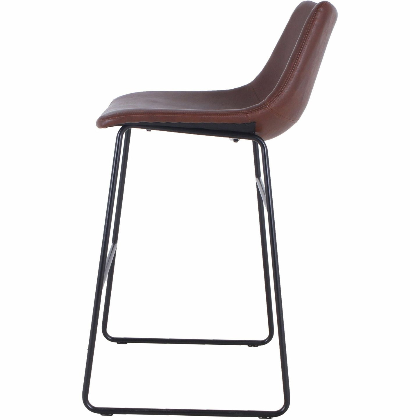 Lorell Sled Guest Stools with Bonded Leather Upholstery and Sled Base Set of 2 28.75 H (LLR - LLR42958) - SchoolOutlet