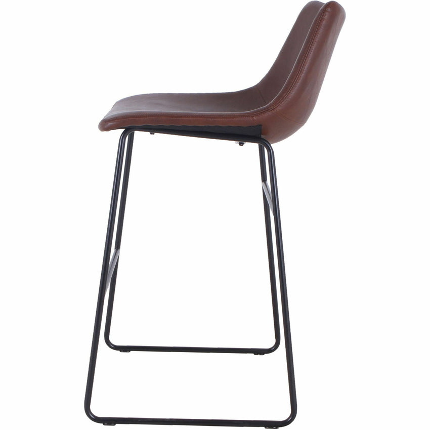 Lorell Sled Guest Stools with Bonded Leather Upholstery and Sled Base Set of 2 28.75 H (LLR - LLR42958) - SchoolOutlet