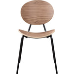 Lorell Bentwood Cafe Chairs Walnut Stacking Metal Frame 2 - Pack (LLR - LLR42962) - SchoolOutlet