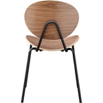 Lorell Bentwood Cafe Chairs Walnut Stacking Metal Frame 2 - Pack (LLR - LLR42962) - SchoolOutlet