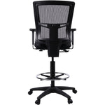 Lorell Mesh Back Drafting Stool with Adjustable Arms, Footring and Swivel 25.20 - 35.40 H (LLR - LLR43100) - SchoolOutlet