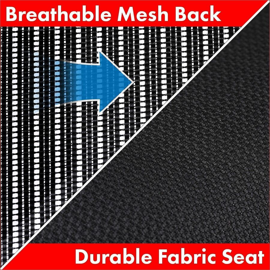 Lorell Mesh Back Drafting Stool with Adjustable Arms, Footring and Swivel 25.20 - 35.40 H (LLR - LLR43100) - SchoolOutlet