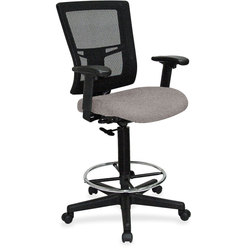 Lorell Mesh Back Drafting Stool with Adjustable Arms and Footring 25.20 - 35.40 H (LLR - LLR - ST - 43X) - SchoolOutlet