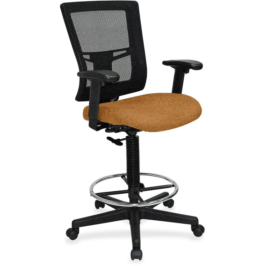 Lorell Mesh Back Drafting Stool with Adjustable Arms and Footring 25.20 - 35.40 H (LLR - LLR - ST - 43X) - SchoolOutlet