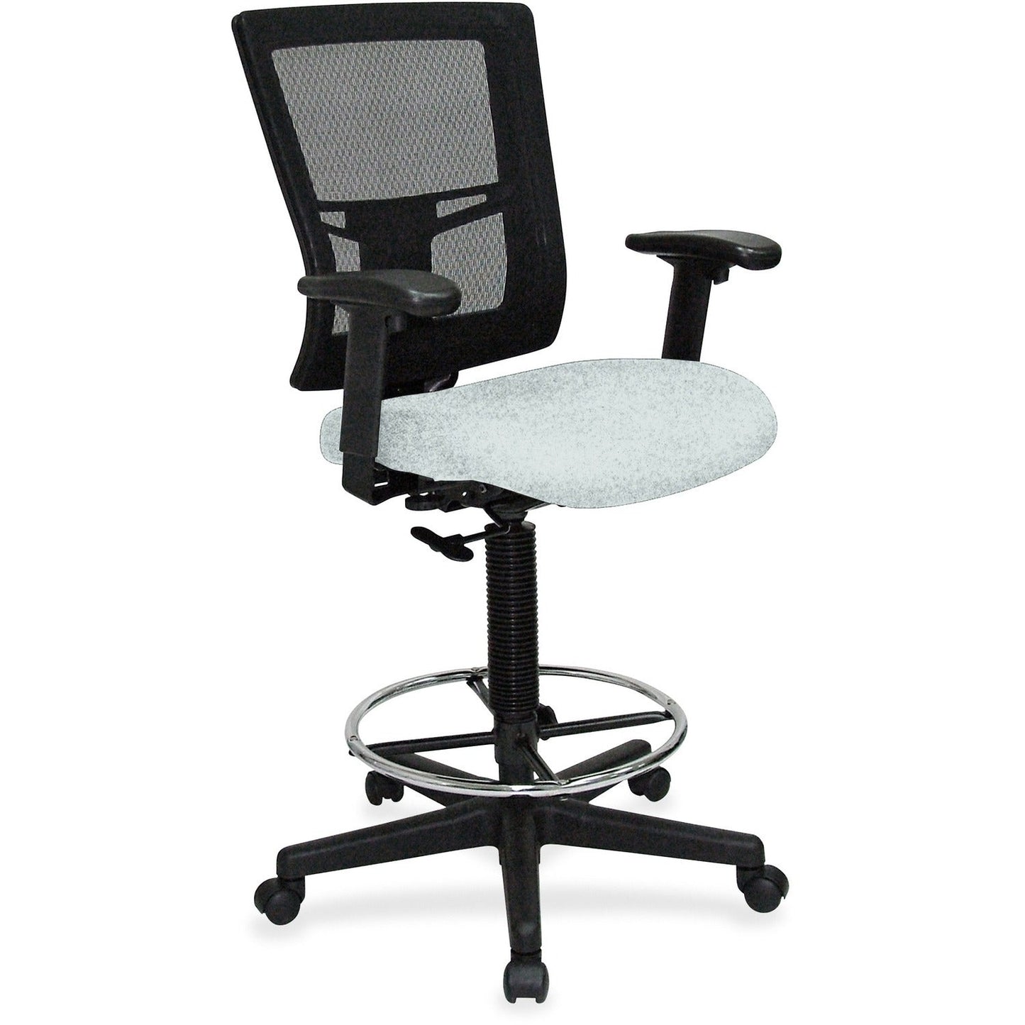 Lorell Mesh Back Drafting Stool with Adjustable Arms and Footring 25.20 - 35.40 H (LLR - LLR - ST - 43X) - SchoolOutlet