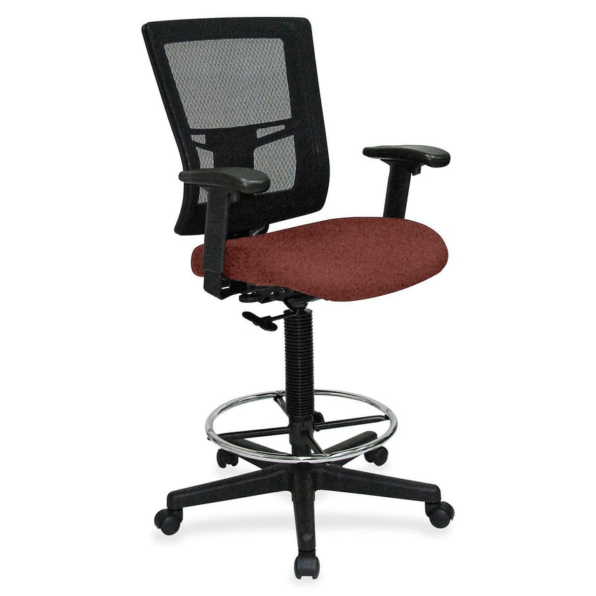 Lorell Mesh Back Drafting Stool with Adjustable Arms and Footring 25.20 - 35.40 H (LLR - LLR - ST - 43X) - SchoolOutlet
