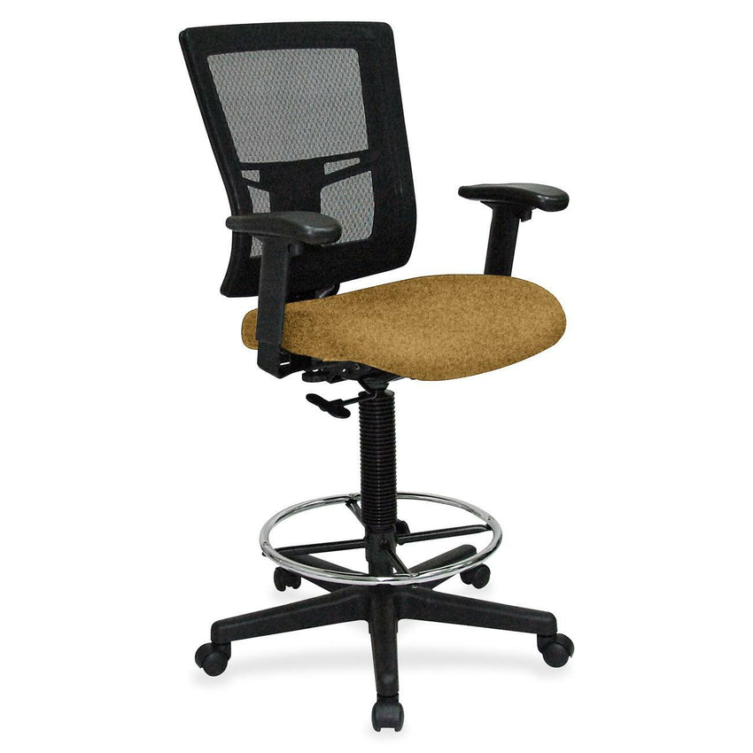 Lorell Mesh Back Drafting Stool with Adjustable Arms and Footring 25.20 - 35.40 H (LLR - LLR - ST - 43X) - SchoolOutlet