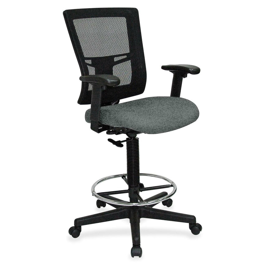 Lorell Mesh Back Drafting Stool with Adjustable Arms and Footring 25.20 - 35.40 H (LLR - LLR - ST - 43X) - SchoolOutlet