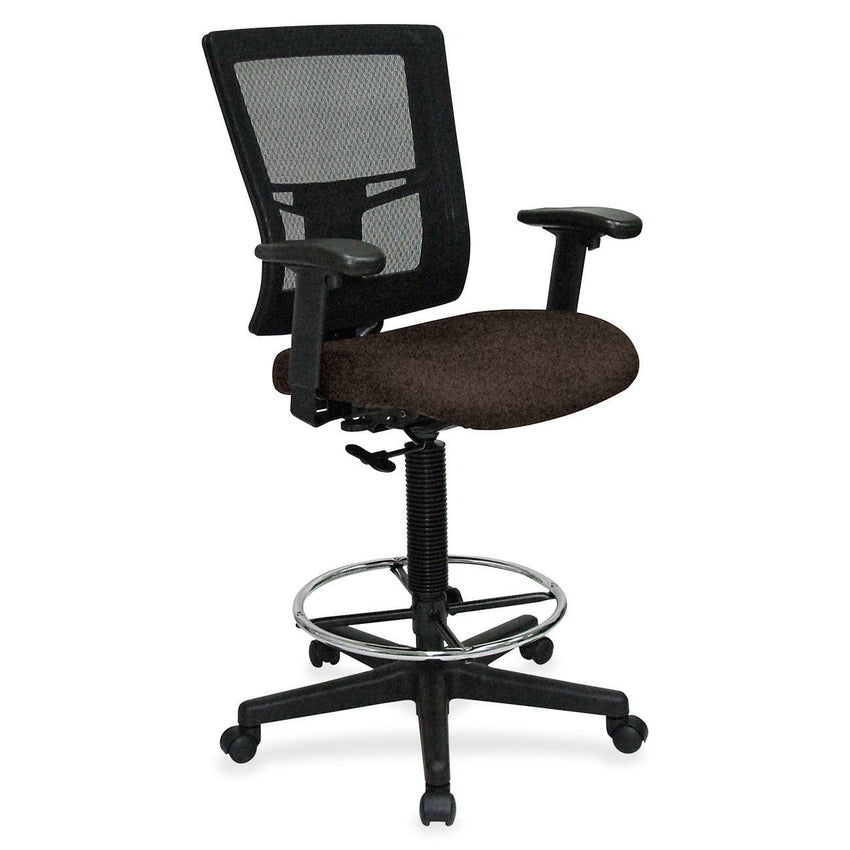 Lorell Mesh Back Drafting Stool with Adjustable Arms and Footring 25.20 - 35.40 H (LLR - LLR - ST - 43X) - SchoolOutlet