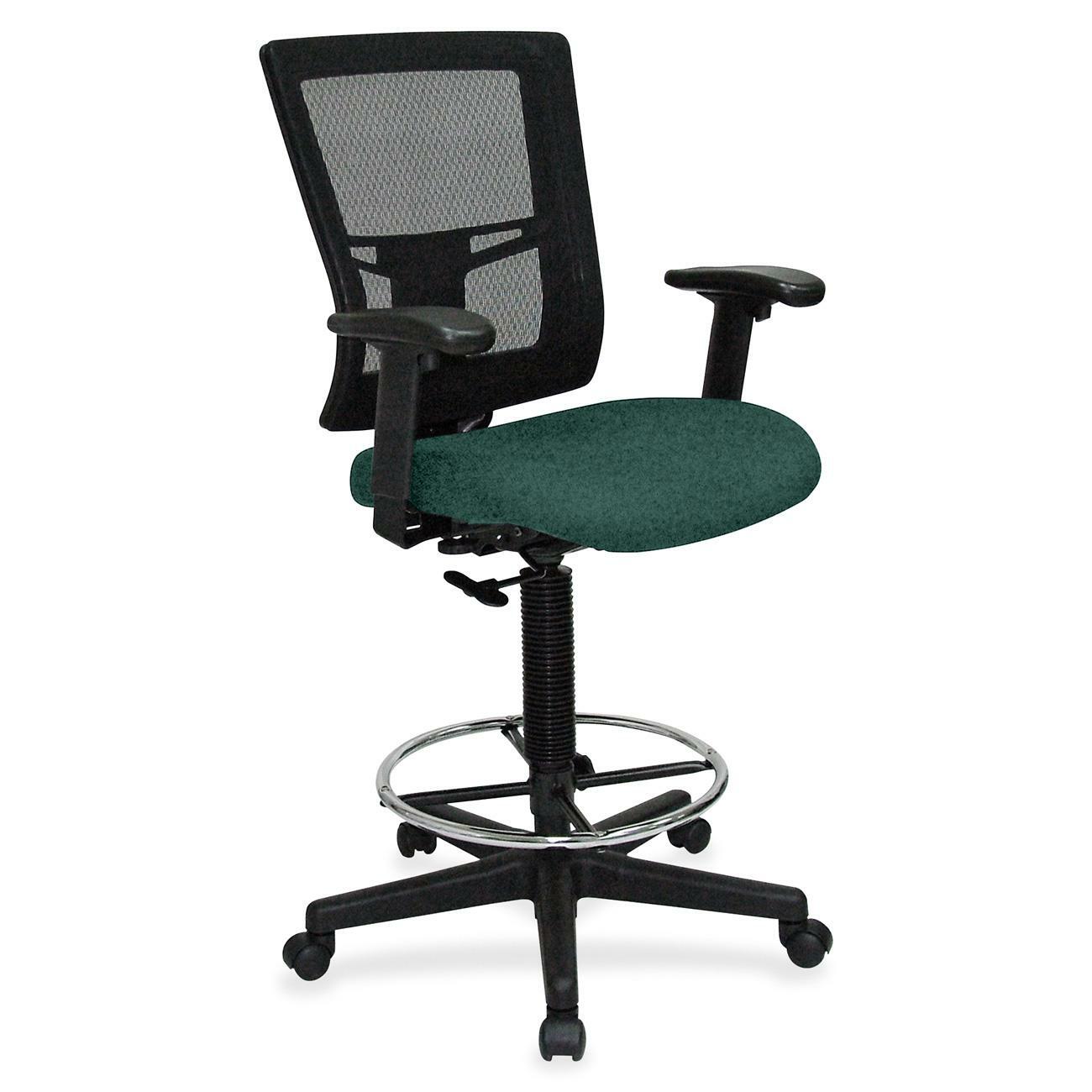 Lorell Mesh Back Drafting Stool with Adjustable Arms and Footring 25.20 - 35.40 H (LLR - LLR - ST - 43X) - SchoolOutlet