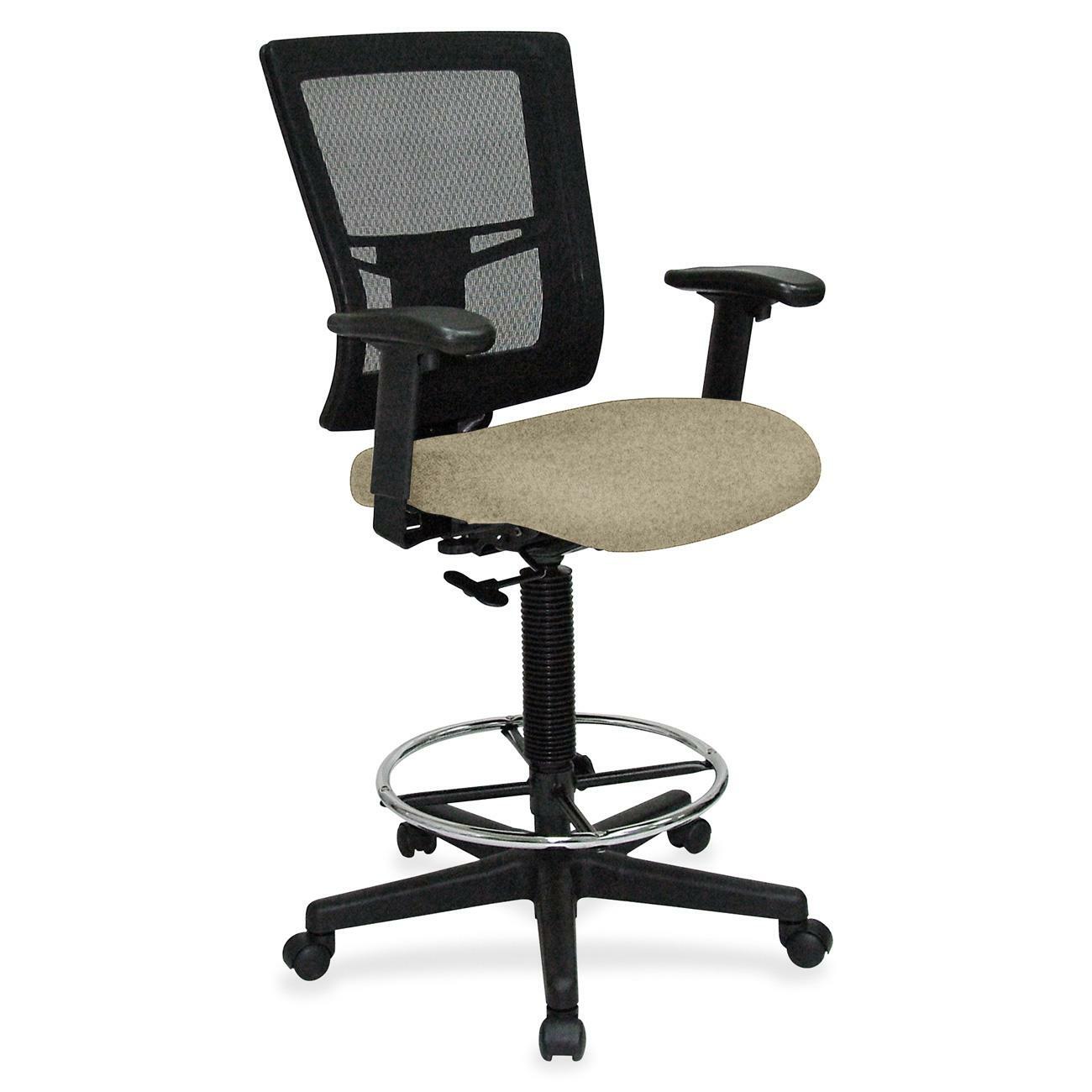 Lorell Mesh Back Drafting Stool with Adjustable Arms and Footring 25.20 - 35.40 H (LLR - LLR - ST - 43X) - SchoolOutlet
