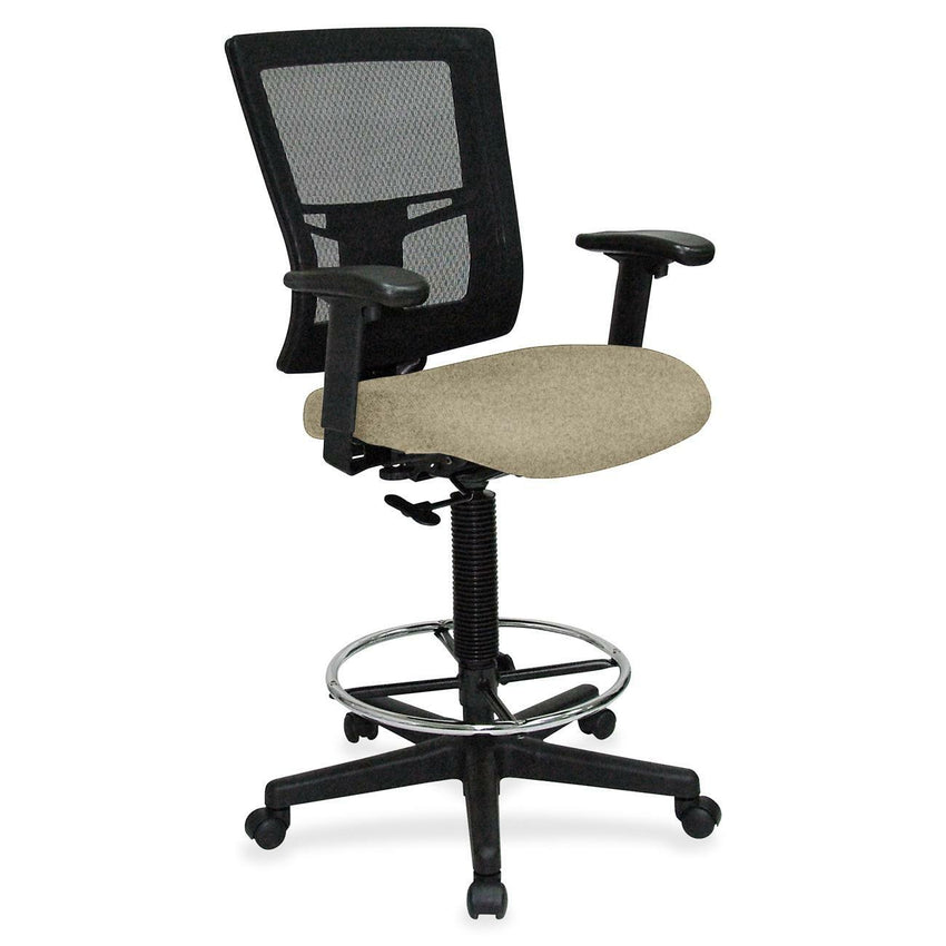 Lorell Mesh Back Drafting Stool with Adjustable Arms and Footring 25.20 - 35.40 H (LLR - LLR - ST - 43X) - SchoolOutlet