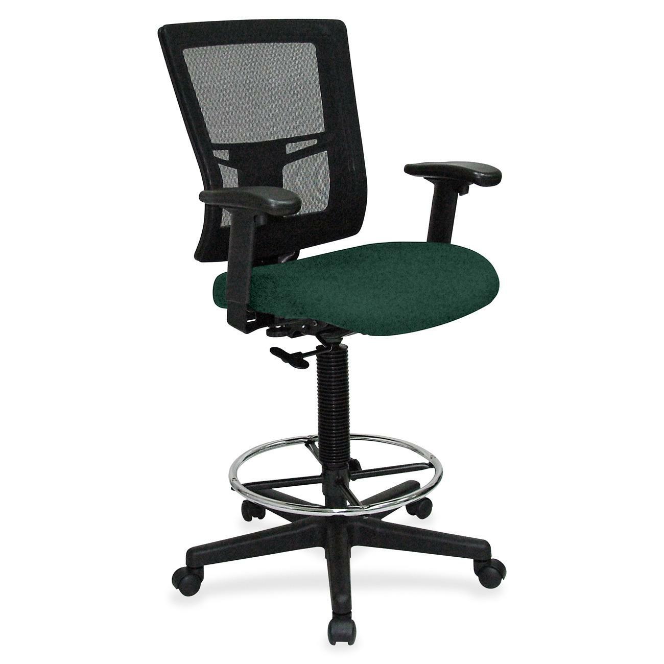 Lorell Mesh Back Drafting Stool with Adjustable Arms and Footring 25.20 - 35.40 H (LLR - LLR - ST - 43X) - SchoolOutlet
