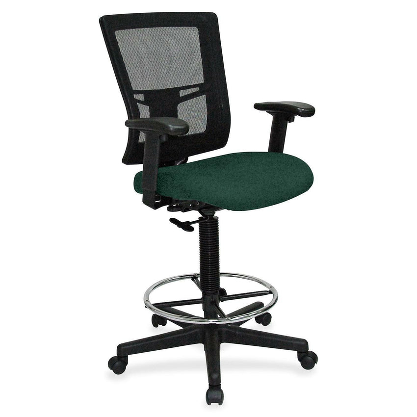 Lorell Mesh Back Drafting Stool with Adjustable Arms and Footring 25.20 - 35.40 H (LLR - LLR - ST - 43X) - SchoolOutlet