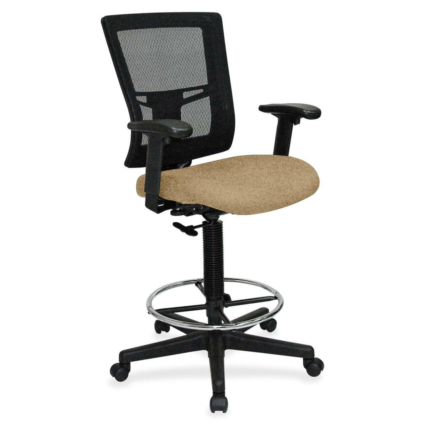 Lorell Mesh Back Drafting Stool with Adjustable Arms and Footring 25.20 - 35.40 H (LLR - LLR - ST - 43X) - SchoolOutlet