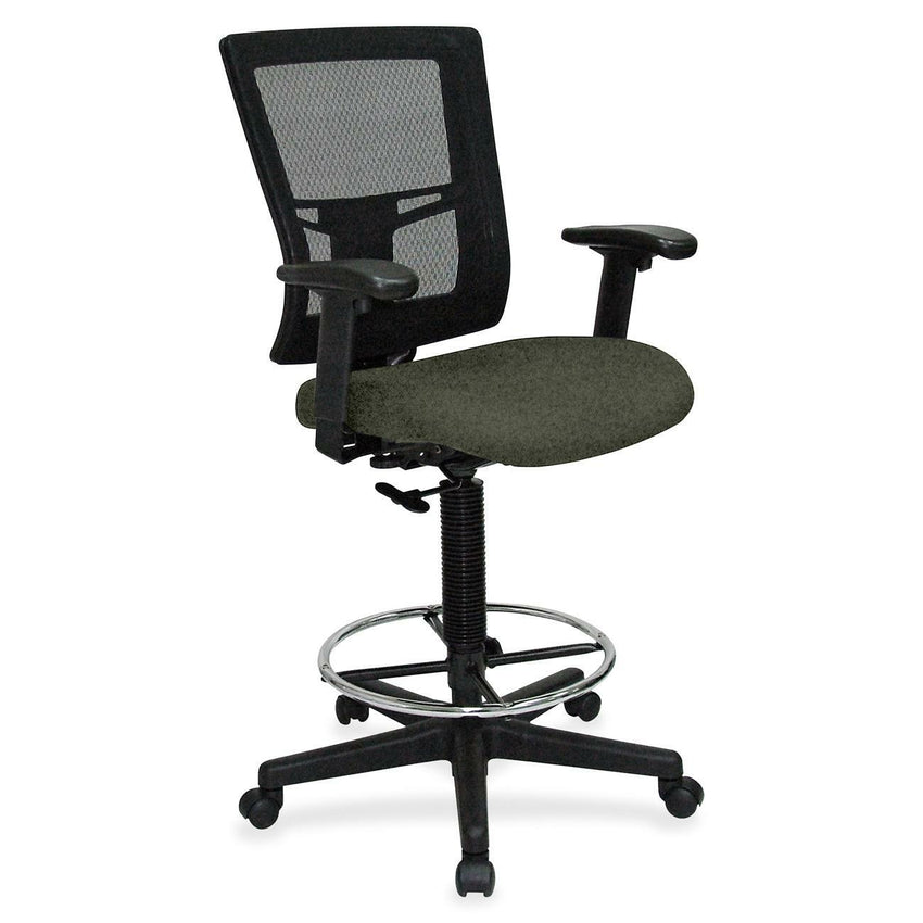 Lorell Mesh Back Drafting Stool with Adjustable Arms and Footring 25.20 - 35.40 H (LLR - LLR - ST - 43X) - SchoolOutlet