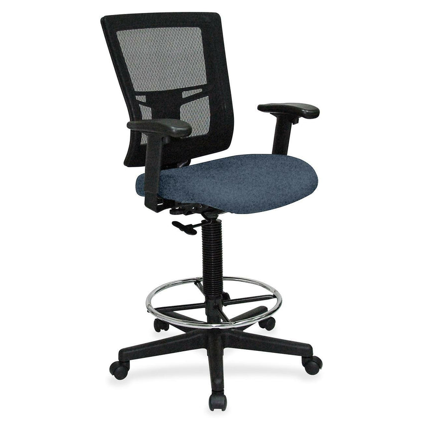 Lorell Mesh Back Drafting Stool with Adjustable Arms and Footring 25.20 - 35.40 H (LLR - LLR - ST - 43X) - SchoolOutlet