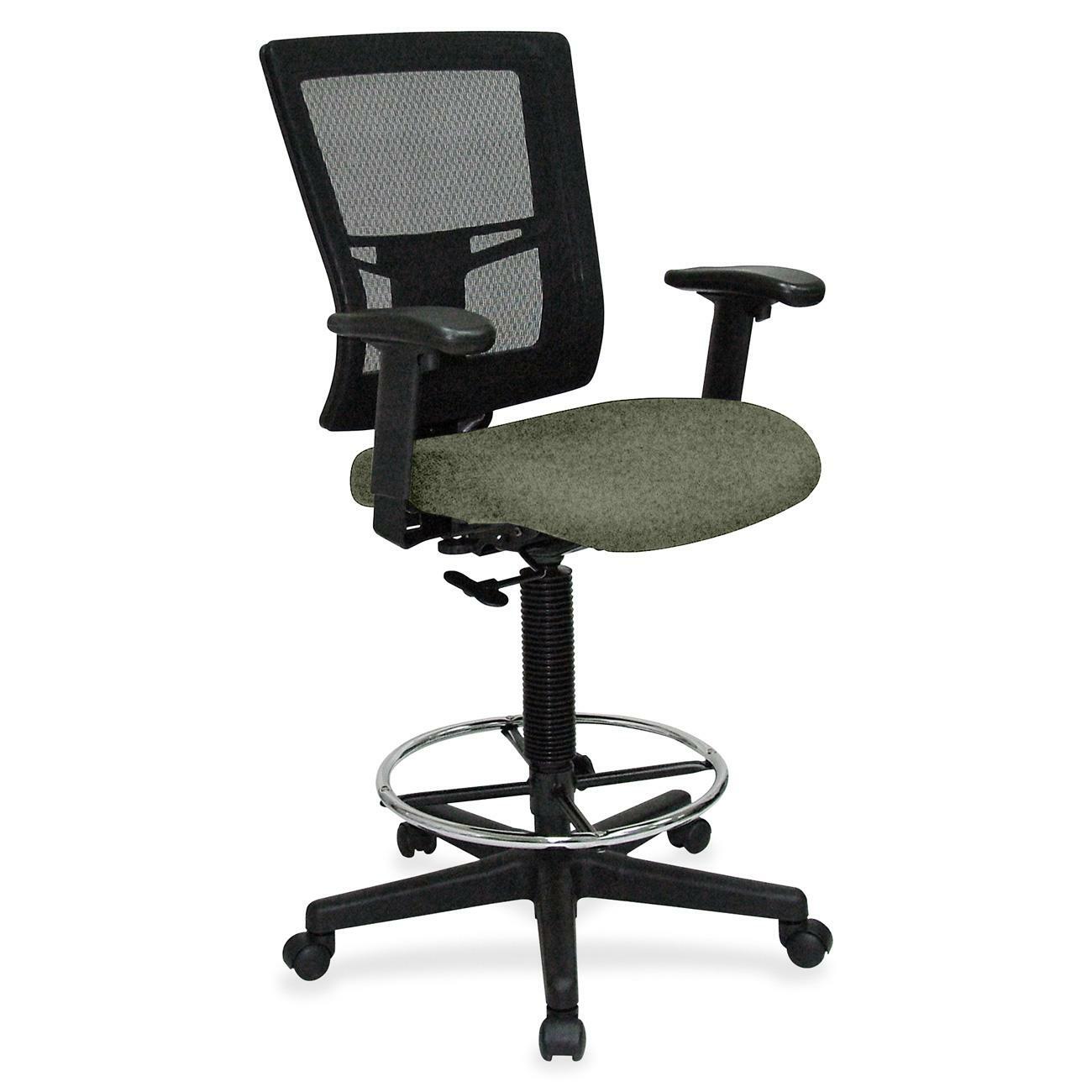 Lorell Mesh Back Drafting Stool with Adjustable Arms and Footring 25.20 - 35.40 H (LLR - LLR - ST - 43X) - SchoolOutlet