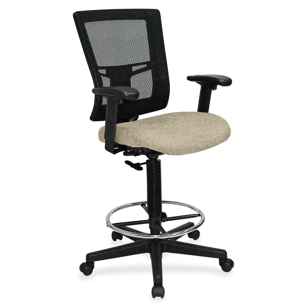 Lorell Mesh Back Drafting Stool with Adjustable Arms and Footring 25.20 - 35.40 H (LLR - LLR - ST - 43X) - SchoolOutlet