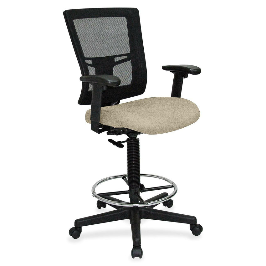 Lorell Mesh Back Drafting Stool with Adjustable Arms and Footring 25.20 - 35.40 H (LLR - LLR - ST - 43X) - SchoolOutlet