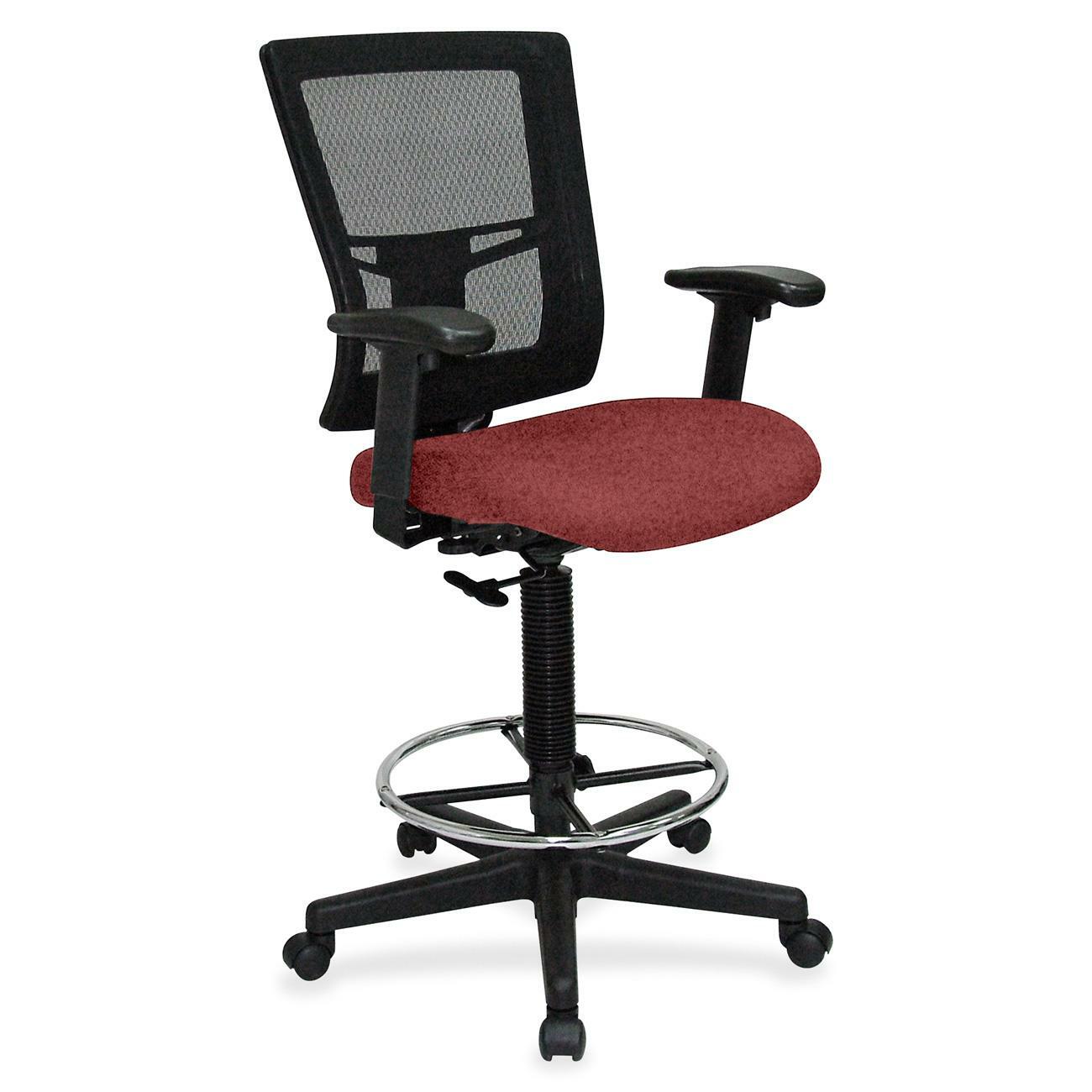 Lorell Mesh Back Drafting Stool with Adjustable Arms and Footring 25.20 - 35.40 H (LLR - LLR - ST - 43X) - SchoolOutlet