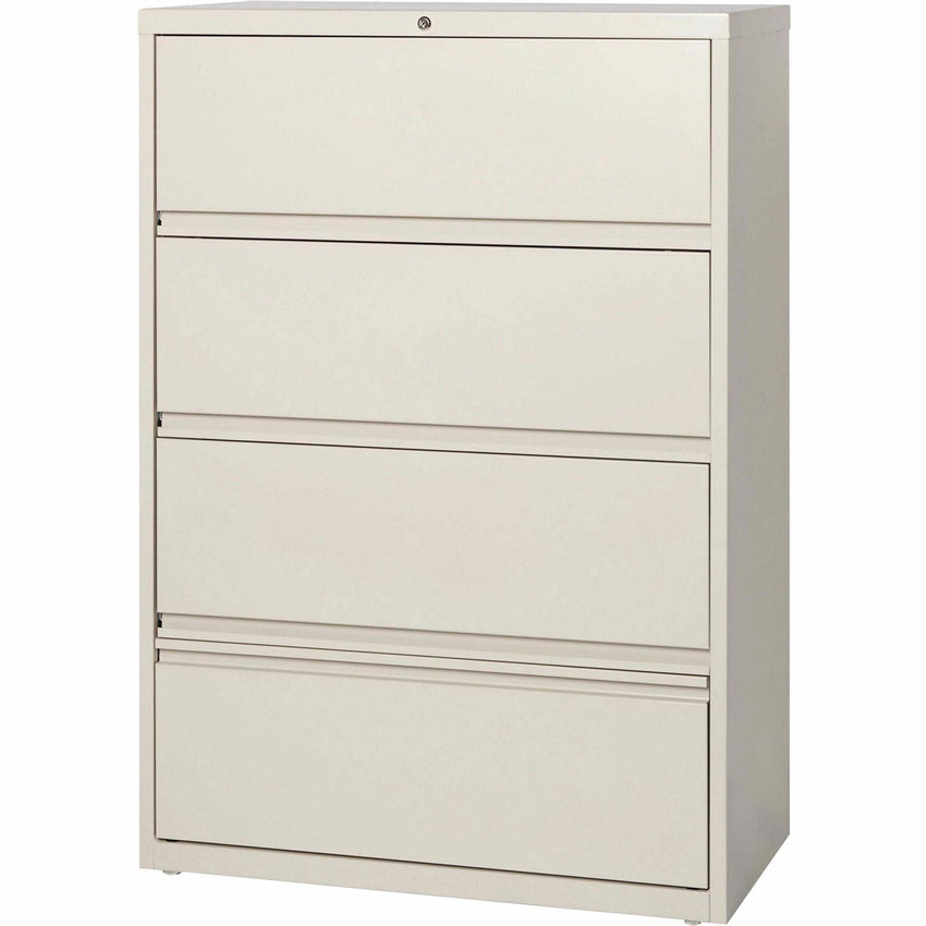 Lorell Fortress Series 4 - Drawer Lateral File with Receding Fronts and Roll - Out Shelves 36"W x 18.6"D x 52.5"H (LLR - LLR4351X36) - SchoolOutlet