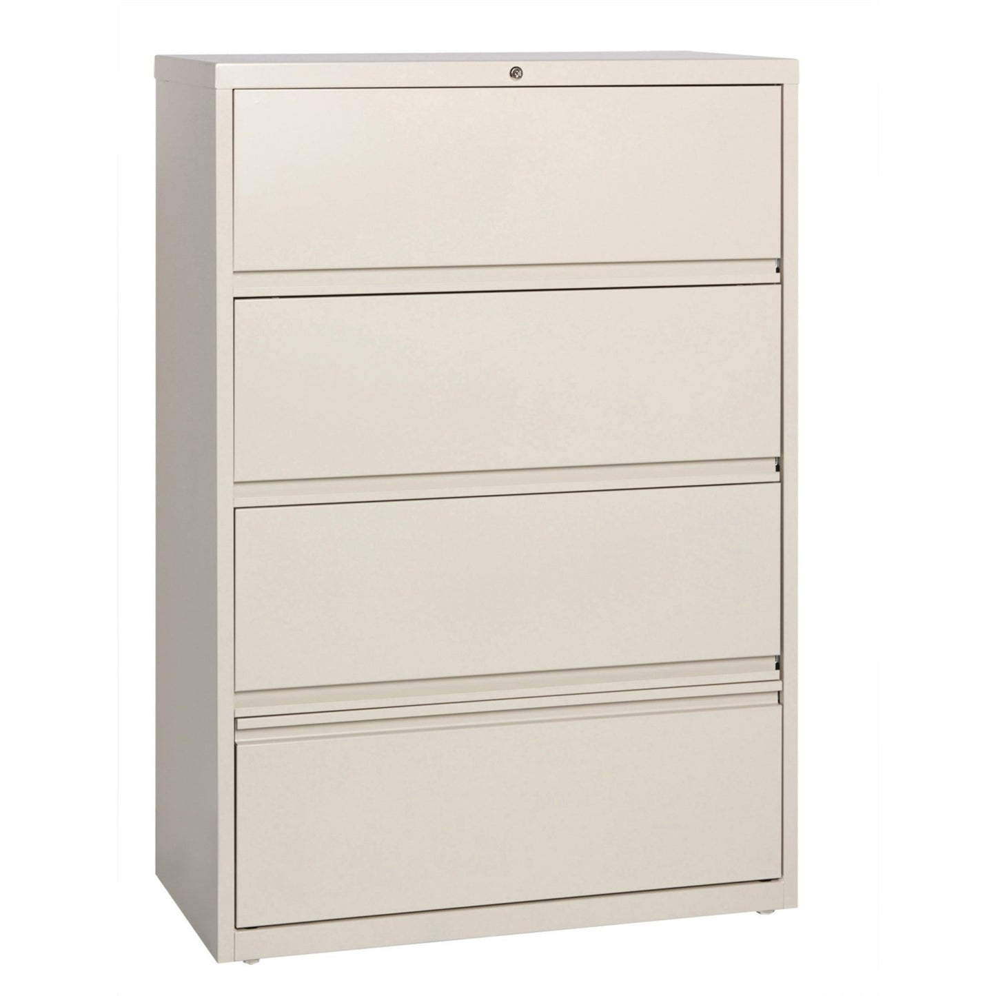 Lorell Fortress Series 4 - Drawer Lateral File with Receding Fronts and Roll - Out Shelves 36"W x 18.6"D x 52.5"H (LLR - LLR4351X36) - SchoolOutlet