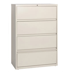Lorell Fortress Series 4-Drawer Lateral File with Receding Fronts and Roll-Out Shelves 36"W x 18.6"D x 52.5"H (LLR-LLR4351X36)