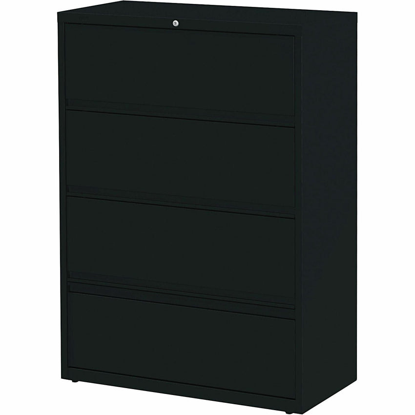 Lorell Fortress Series 4 - Drawer Lateral File with Receding Fronts and Roll - Out Shelves 36"W x 18.6"D x 52.5"H (LLR - LLR4351X36) - SchoolOutlet