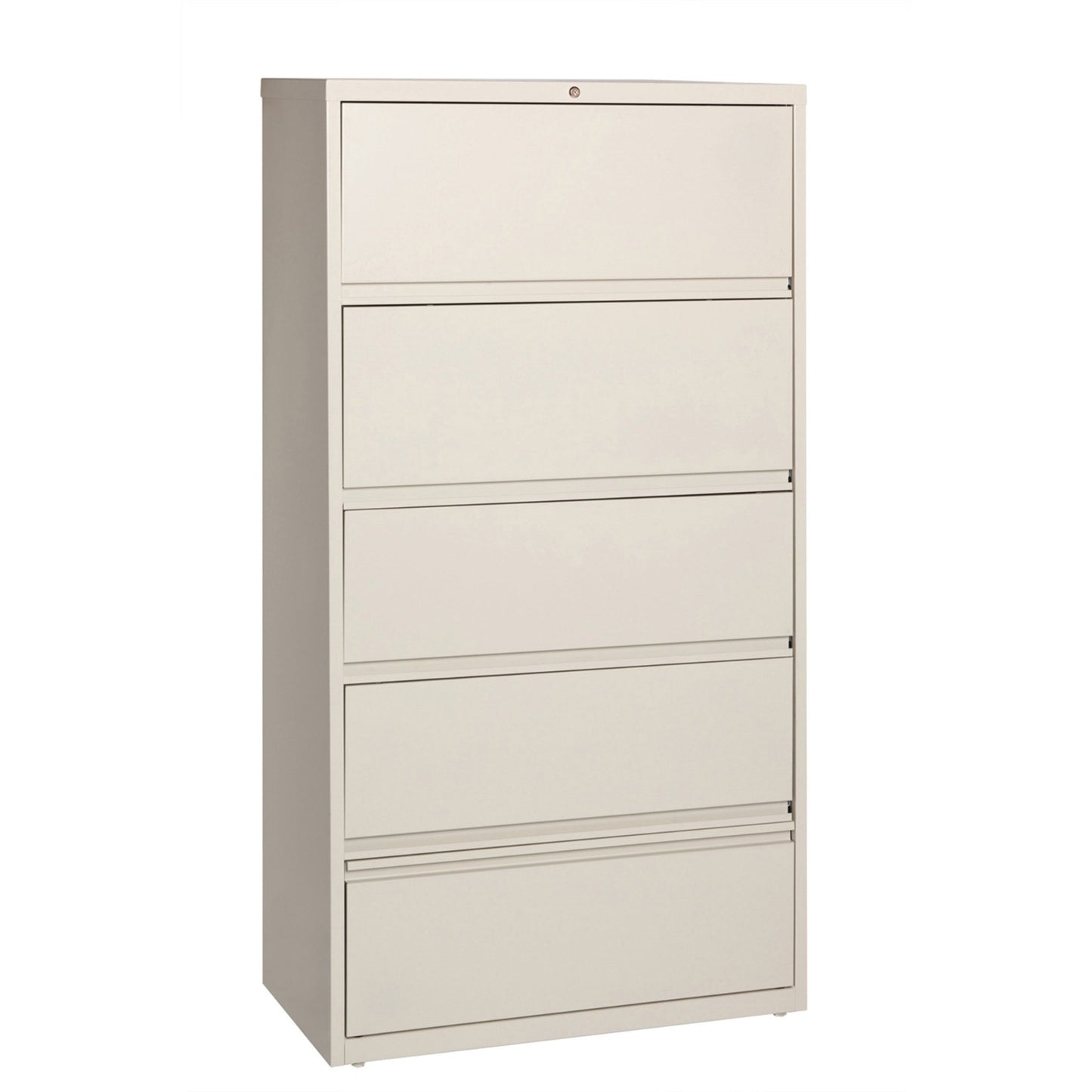 Lorell Fortress Series 5 - Drawer Receding Lateral File with Roll - Out Shelves Putty Steel 36"W x 18.6"D x 68.8"H (LLR - LLR43512) - SchoolOutlet
