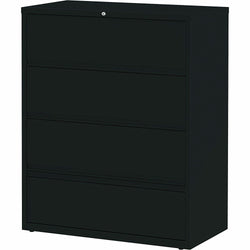 Lorell Fortress Series 4-Drawer Lateral File with Receding Fronts and Roll-Out Shelves 42"W x 18.6"D x 52.5"H (LLR-LLR4351X42)