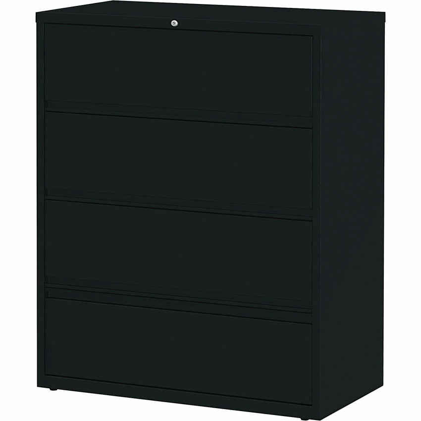 Lorell Fortress Series 4 - Drawer Lateral File with Receding Fronts and Roll - Out Shelves 42"W x 18.6"D x 52.5"H (LLR - LLR4351X42) - SchoolOutlet