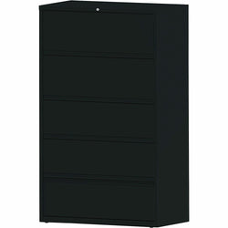 Lorell Fortress Series 5-Drawer Receding Lateral File with Roll-Out Shelves 42"W x 18.6"D x 68.8"H (LLR-LLR4351X688)