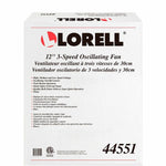 Lorell 12 Inch Oscillating Desk Fan with 3 Speed Settings and Safety Grill (LLR - LLR44551) - SchoolOutlet
