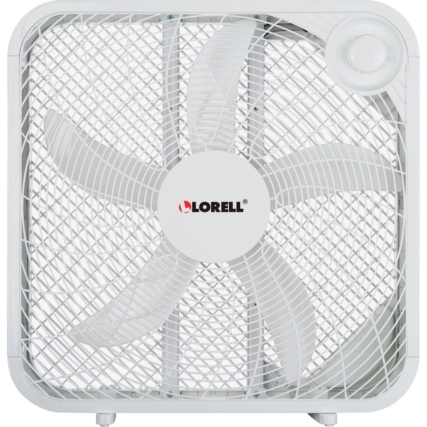 Lorell 3 - Speed Box Fan with Rotary Controls and Carry Handle White 4.1"W x 20.6"L x 21"H (LLR - LLR44575) - SchoolOutlet