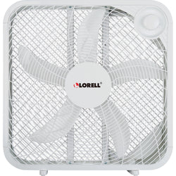 Lorell 3-Speed Box Fan with Rotary Controls and Carry Handle White 4.1"W x 20.6"L x 21"H (LLR-LLR44575)