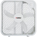 Lorell 3 - Speed Box Fan with Rotary Controls and Carry Handle White 4.1