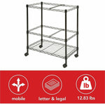 Lorell 2 - Tier Wire Mobile File Cart 30