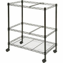 Lorell 2-Tier Wire Mobile File Cart 30"H x 26"W x 12.5"D (LLR-LLR45650)