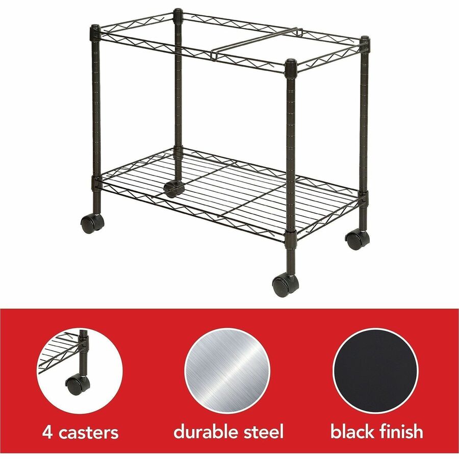 Lorell Mobile File Cart 20.5"H x 12.88"W x 25.75"D (LLR - LLR45651) - SchoolOutlet