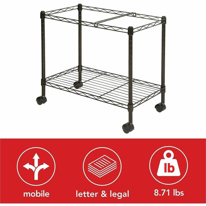 Lorell Mobile File Cart 20.5"H x 12.88"W x 25.75"D (LLR - LLR45651) - SchoolOutlet