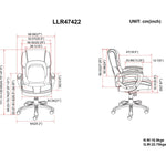 Lorell Wellness by Design Accucel Executive Office Chair with Lumbar Accu - pressure Support 20.5 - 24.2 