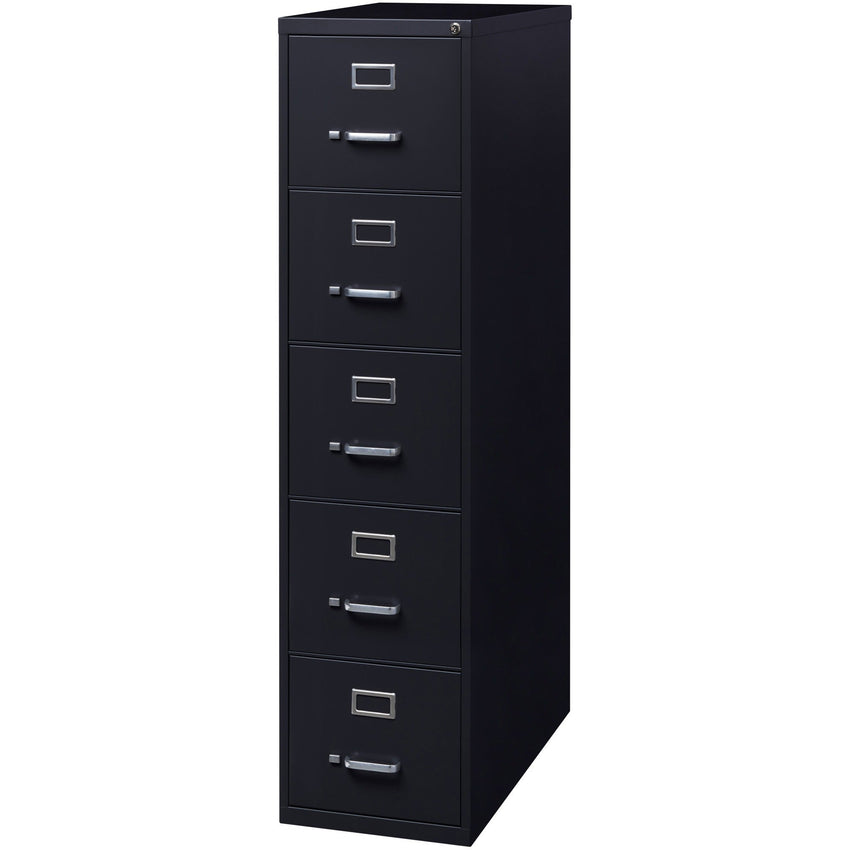 Lorell Fortress Series 5 - Drawer Commercial - Grade Vertical File Steel Ball - Bearing 15"W x 26.5"D x 61.6"H (LLR - LLR4849X616) - SchoolOutlet