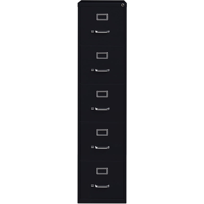 Lorell Fortress Series 5 - Drawer Commercial - Grade Vertical File Steel Ball - Bearing 15"W x 26.5"D x 61.6"H (LLR - LLR4849X616) - SchoolOutlet