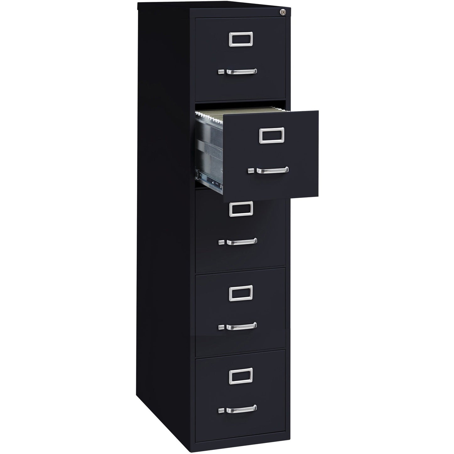 Lorell Fortress Series 5 - Drawer Commercial - Grade Vertical File Steel Ball - Bearing 15"W x 26.5"D x 61.6"H (LLR - LLR4849X616) - SchoolOutlet
